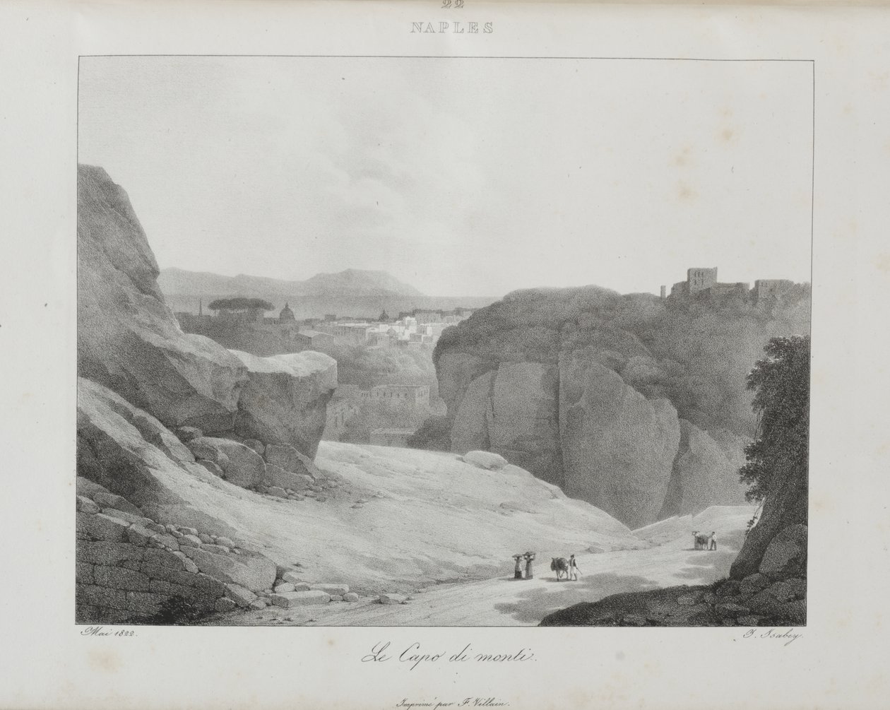Reise til Italia i 1822 av Jean-Baptiste Isabey
