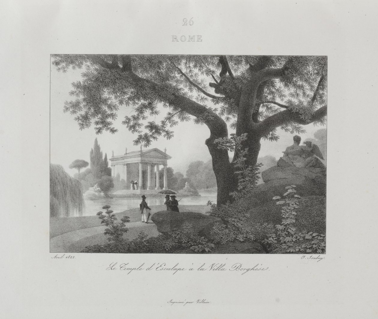 Reise til Italia i 1822 av Jean-Baptiste Isabey