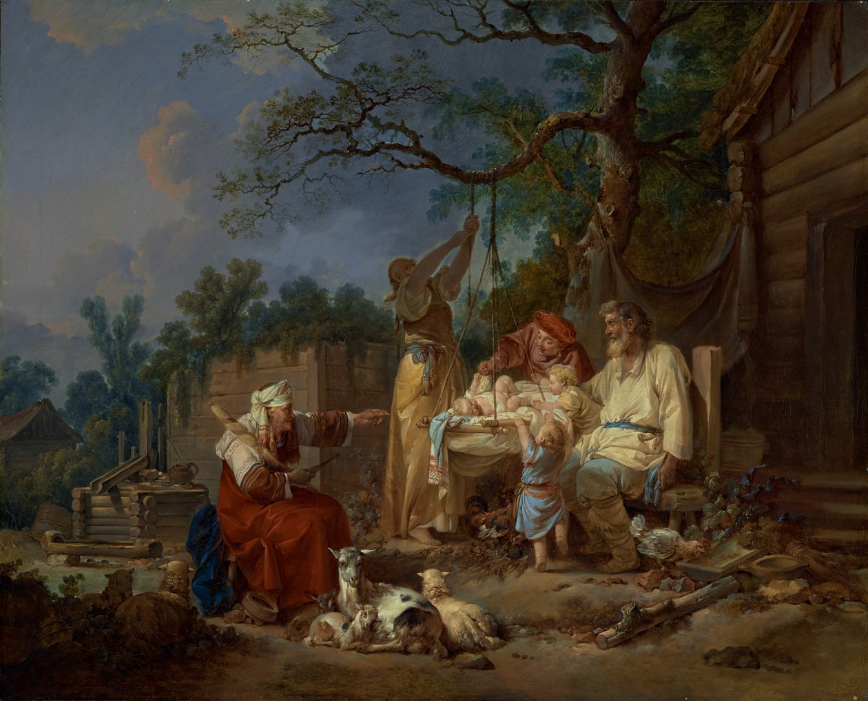 Den russiske vuggen, ca. 1764–1765 (olje på lerret) av Jean-Baptiste Le Prince