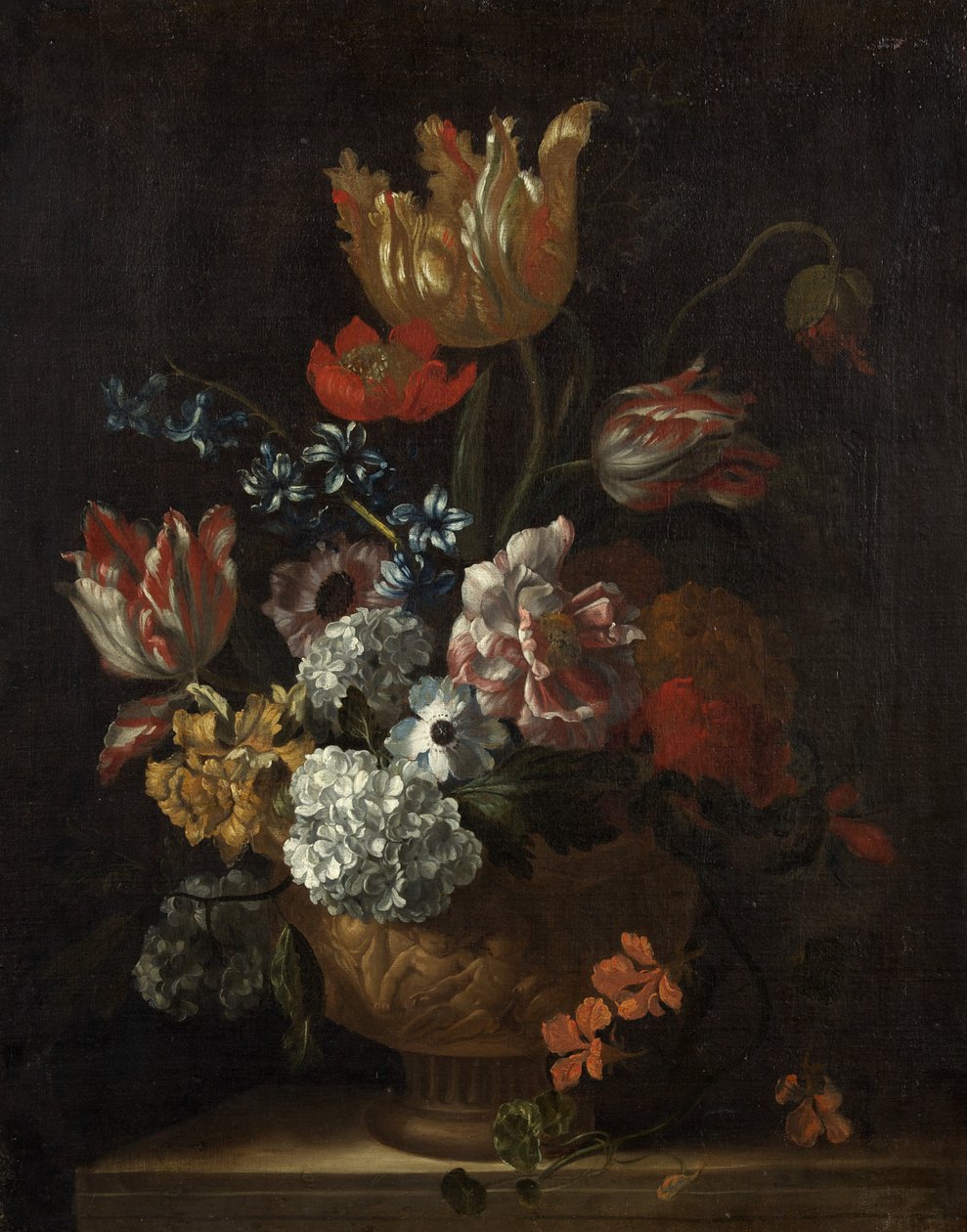 Blomsterstykke (olje på lerret) av Jean Baptiste Monnoyer