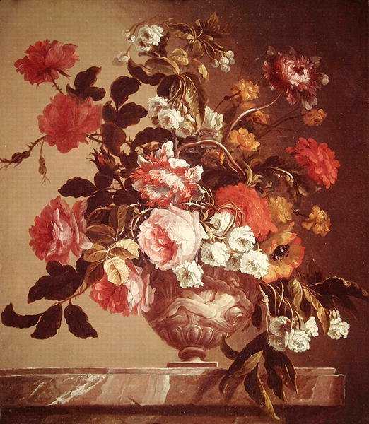 Blomster i en vase (olje på lerret) av Jean Baptiste Monnoyer