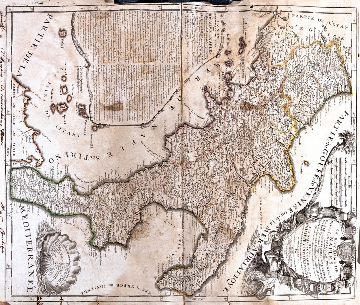 Lazio, Abruzzo, Molise, Apulia, Basilicata, Calabria, Campania, Italia av Jean-Baptiste Nolin