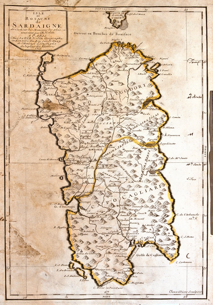 Sardinia, Italia av Jean-Baptiste Nolin