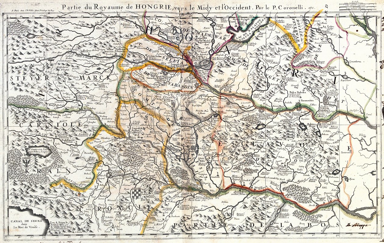 Sørvest-Ungarn, Nord-Kroatia, Øst-Slovenia av Jean-Baptiste Nolin