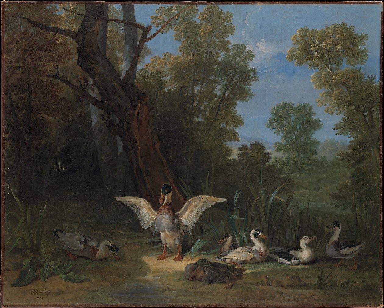 Ender som hviler i solskinn av Jean-Baptiste Oudry
