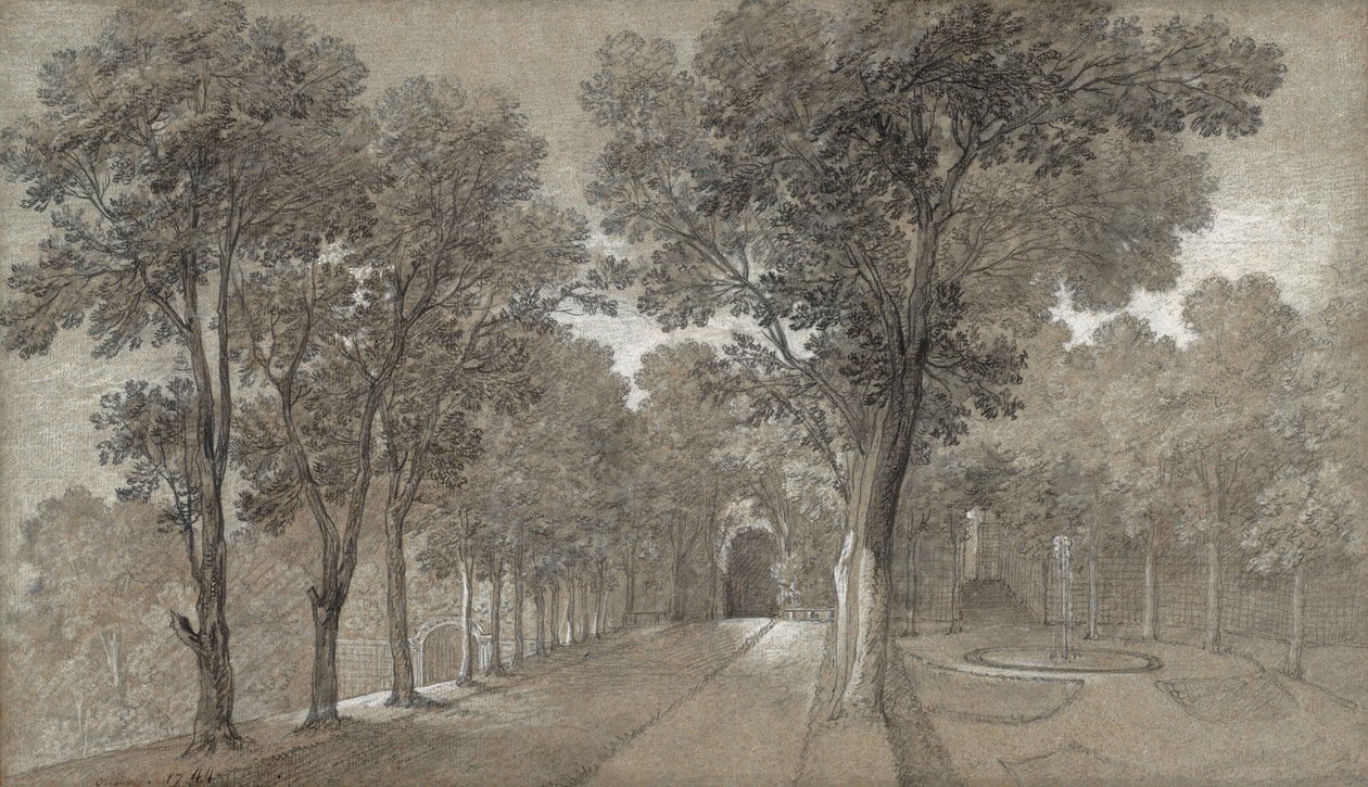 Utsikt over parken ved Arcueil av Jean-Baptiste Oudry