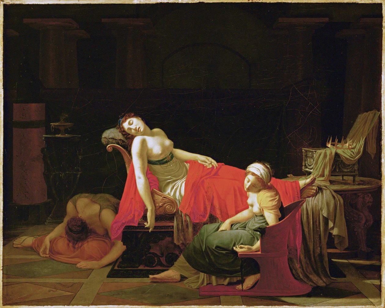 Kleopatras død (olje på lerret) av Jean-Baptiste Regnault