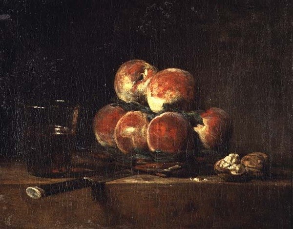 Kurv med fersken av Jean Baptiste Simeon Chardin