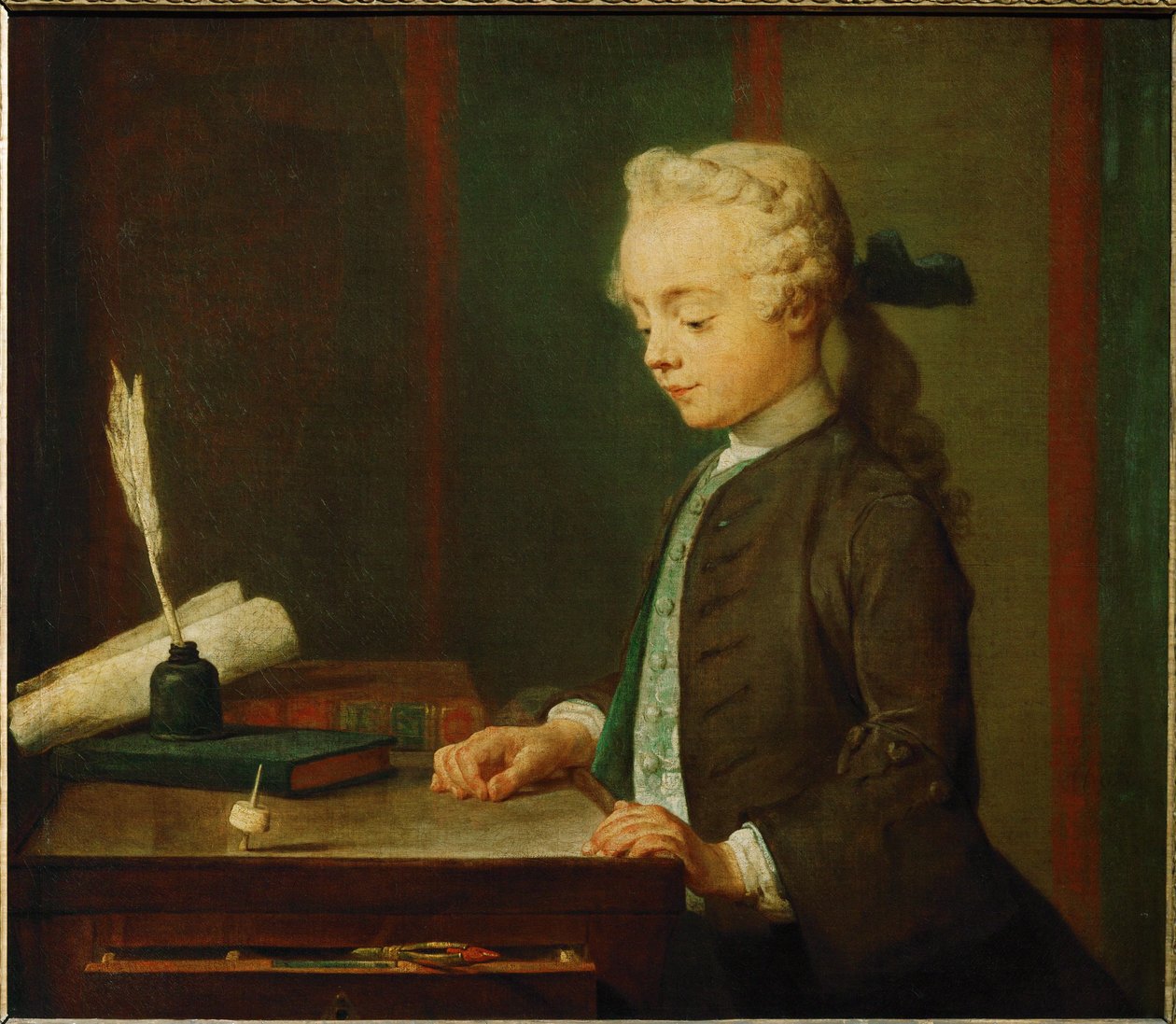 Gutten med toppen - Gutten med toppen ... av Jean-Baptiste Simeon Chardin