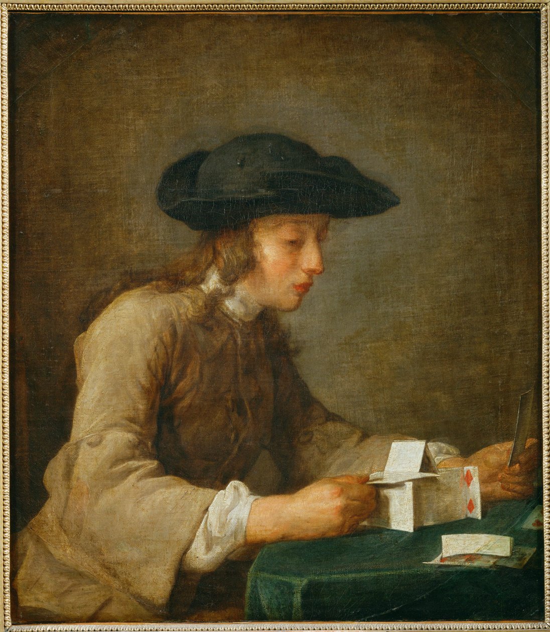 Korthuset - et korthus ... av Jean-Baptiste Simeon Chardin