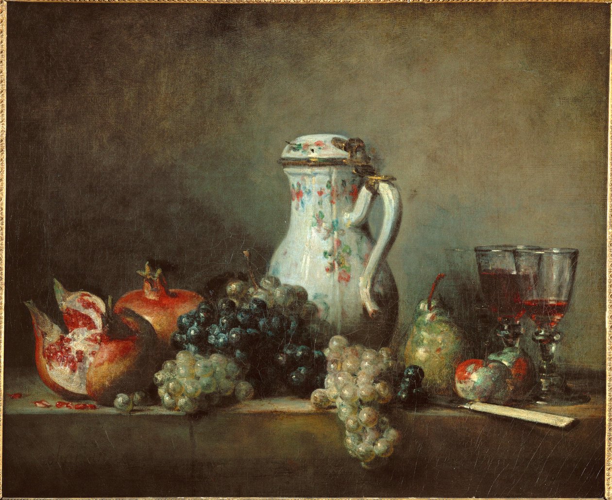 Rosiner og granater - rosiner og granateplegranater … av Jean-Baptiste Simeon Chardin