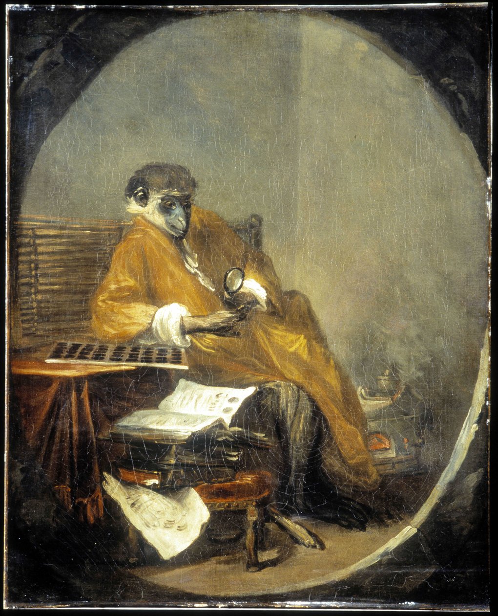 Apen - av J.B. Chardin av Jean Baptiste Simeon Chardin