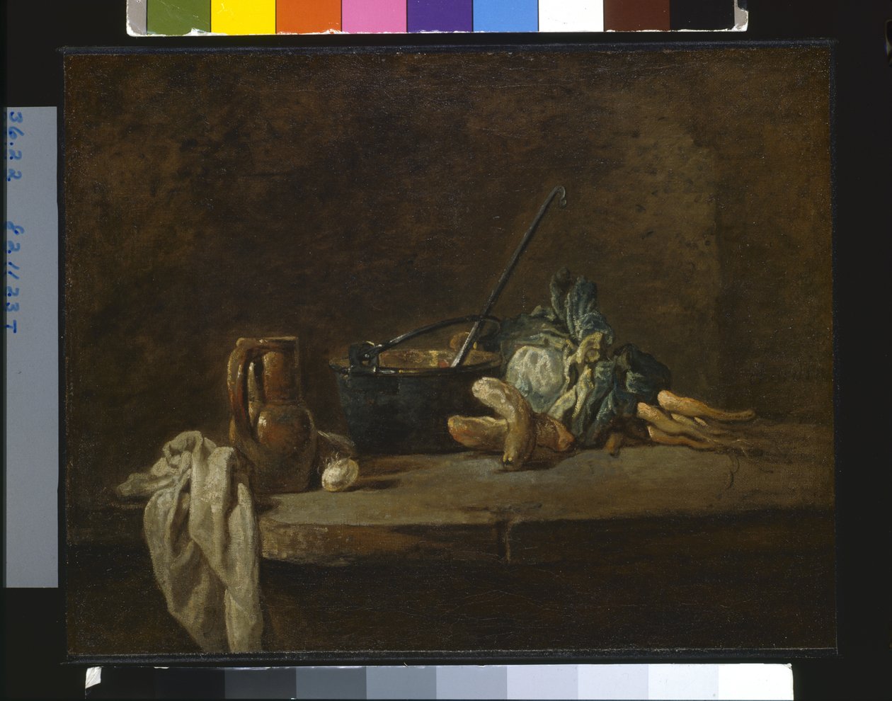 Grønnsaker til suppen (olje på lerret) av Jean Baptiste Simeon Chardin