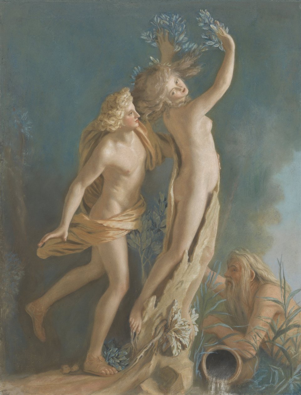 Apollo og Daphne, etter Lorenzo Berninis marmorgruppe i Galleria Borghese, Roma, 1736 av Jean Étienne Liotard