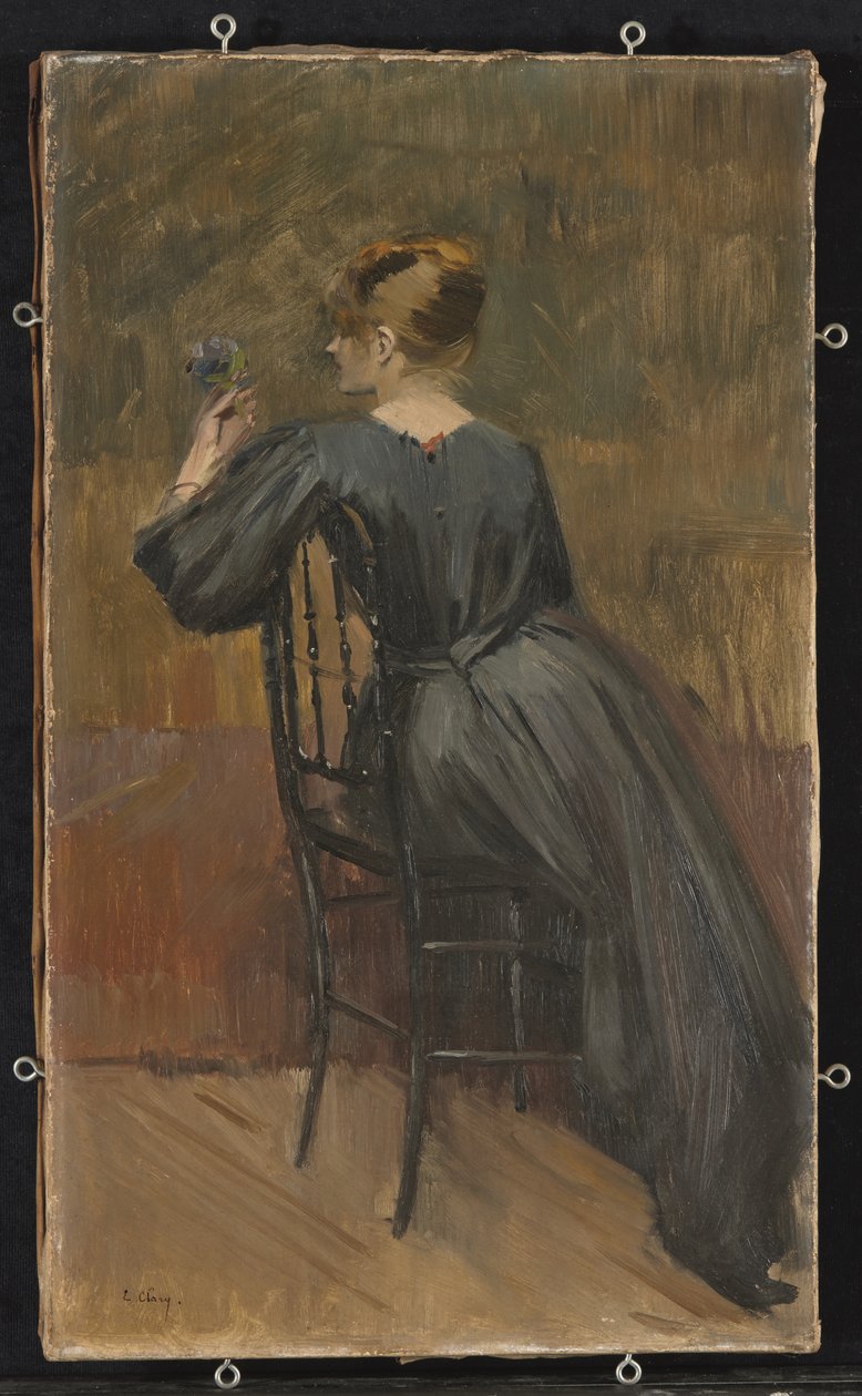 Portrett av Suzanne Valadon (1865-1938), 20 år gammel, ca. 1885 (olje på lerret) av Jean Eugene Clary