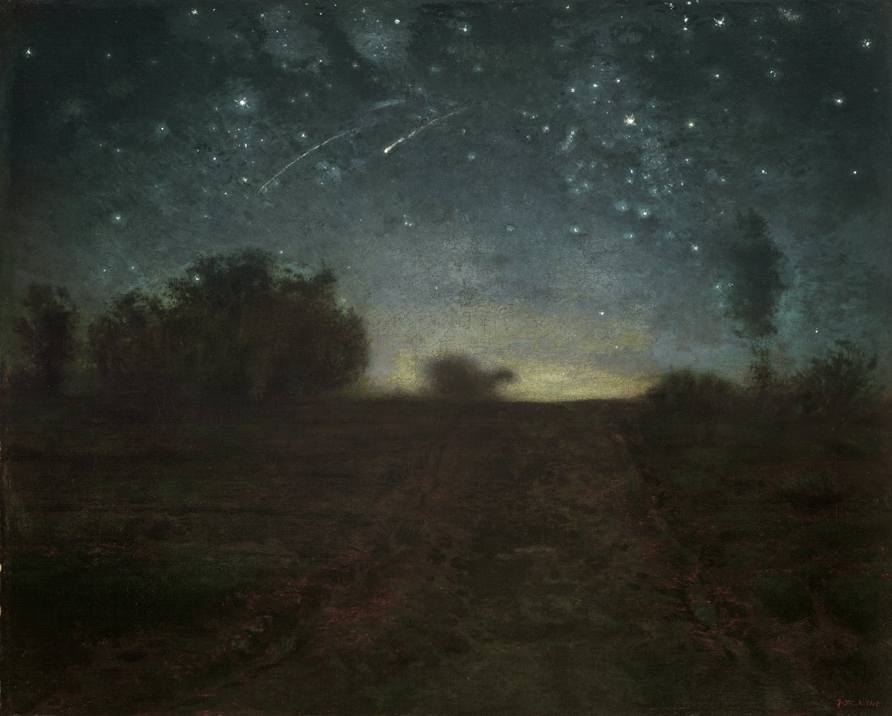 Stjernenatt, ca. 1850-65 av Jean Francois Millet