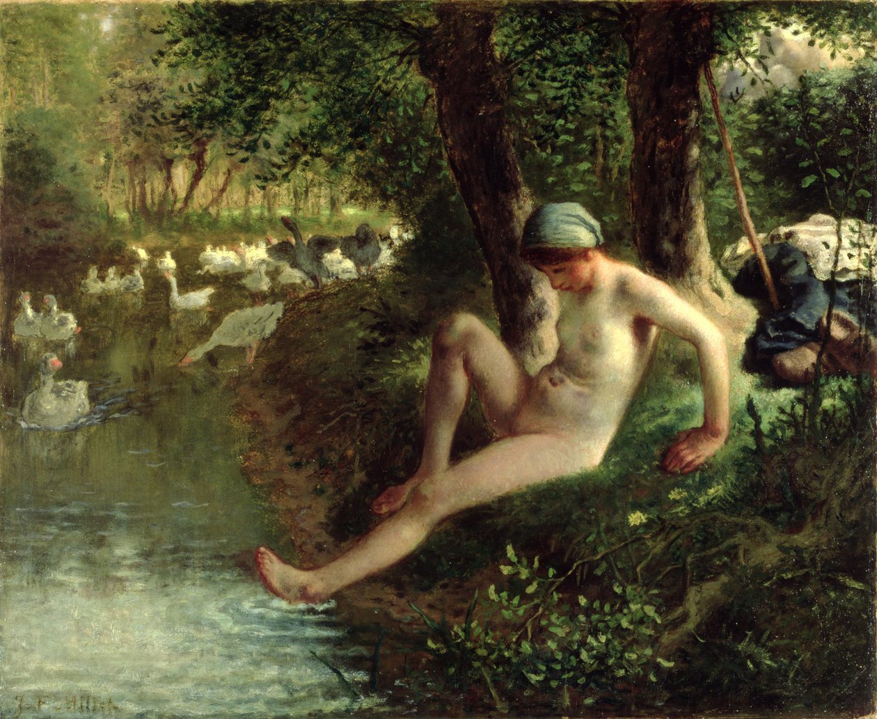 Baderen, 1863 av Jean Francois Millet