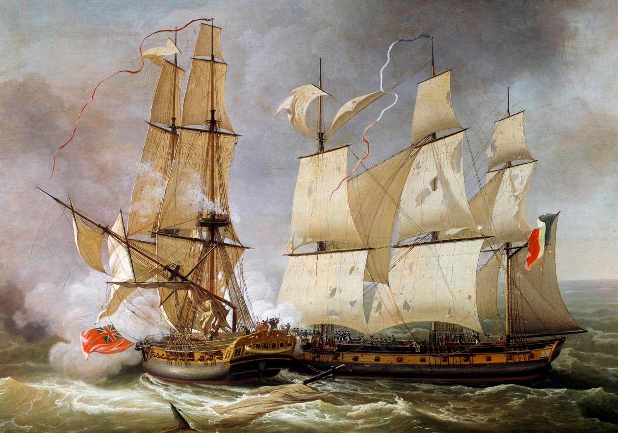 Sjøslag mellom den franske korvetten “” La Bayonnaise”” og den engelske fregatten “” L