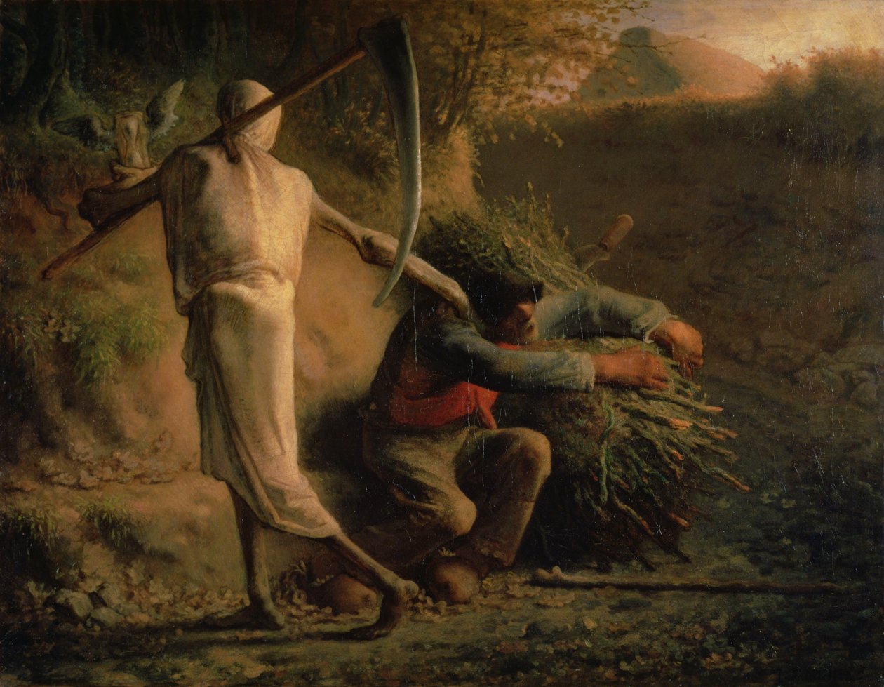 Døden og vedhoggeren av Jean Francois Millet