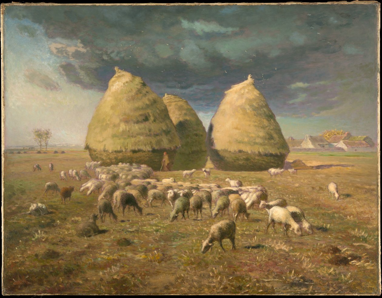 Høystakker: høst av Jean-Francois Millet
