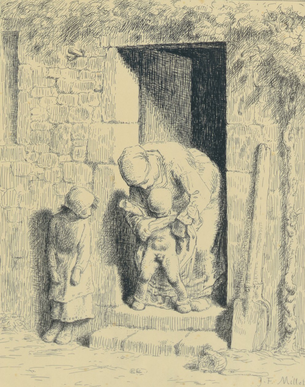 Forholdsregler for mor av Jean-Francois Millet