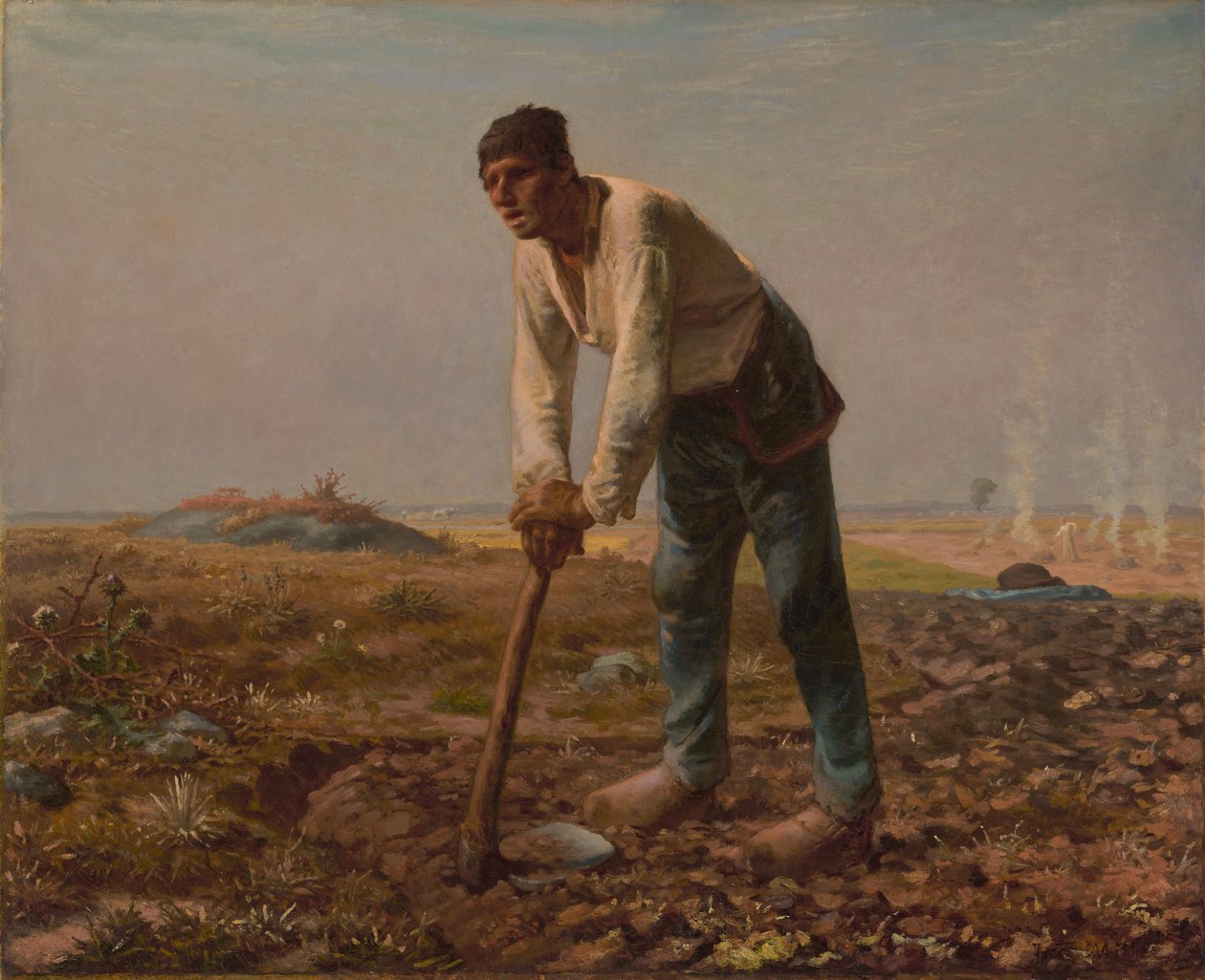Mann med en hakke av Jean-Francois Millet