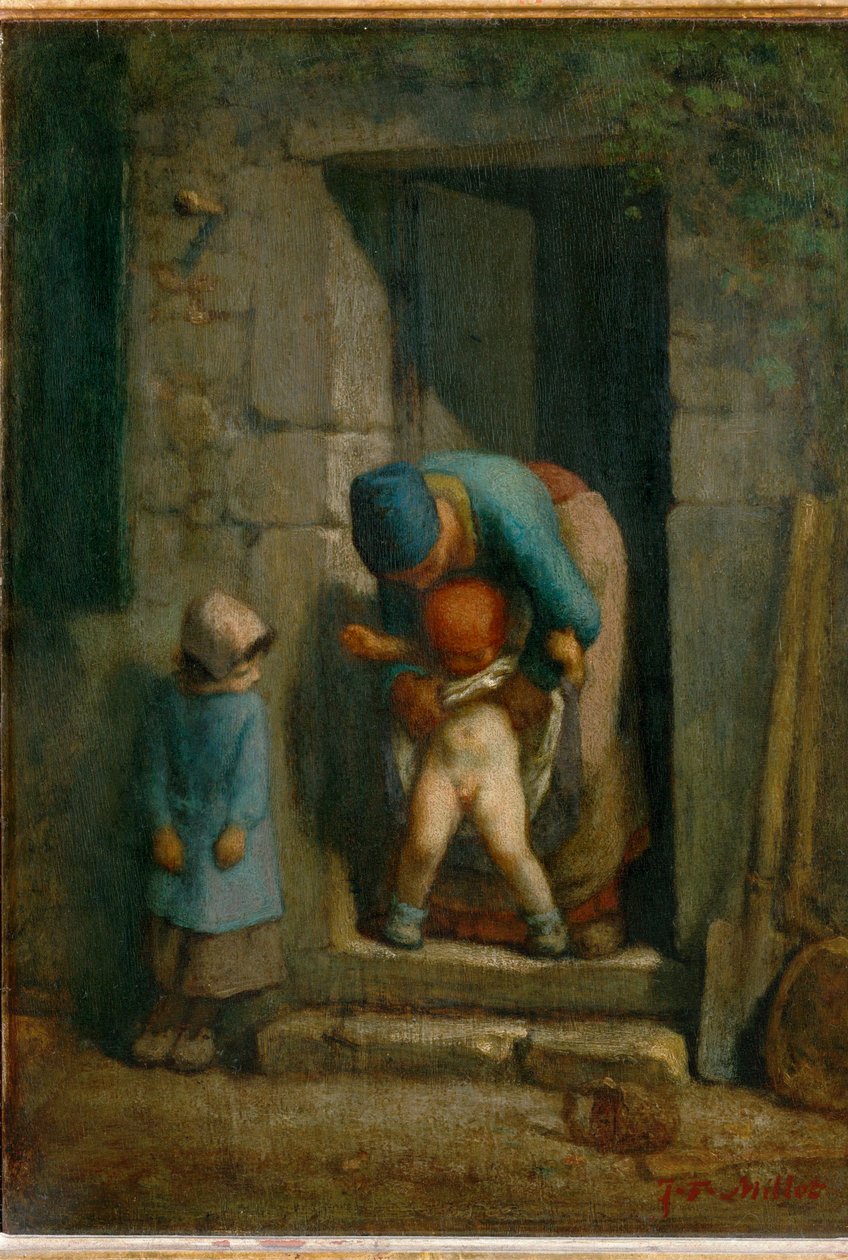 Moderlig forholdsregel (maleri på lerret) av Jean-Francois Millet