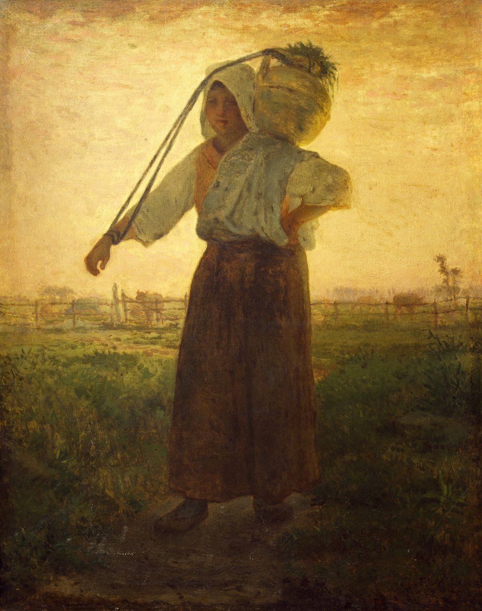 Norman melkepike i Greville av Jean Francois Millet