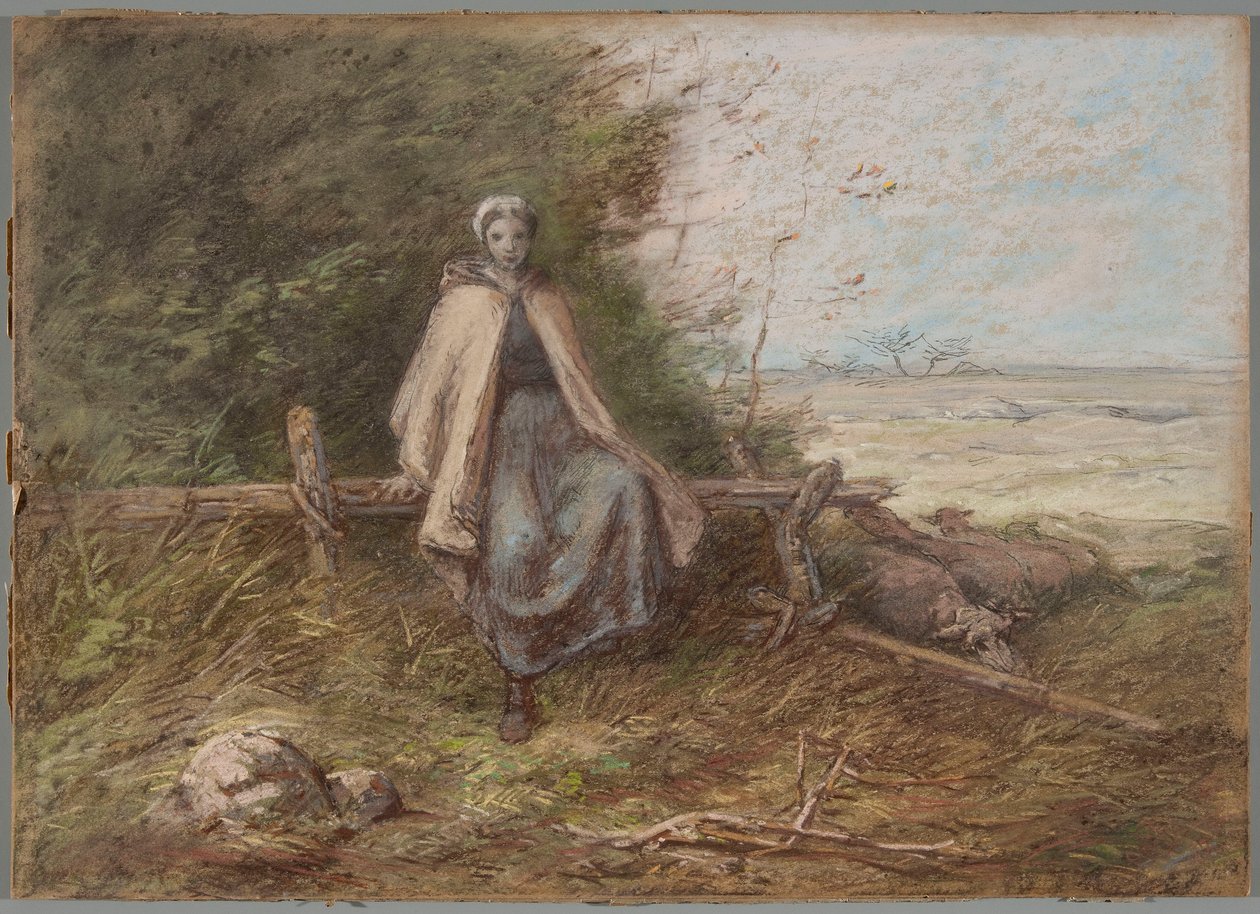 Hirtenmädchen av Jean-Francois Millet