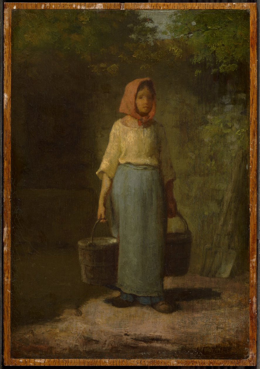 Bäuerin kehrt vom Brunnen zurück av Jean-Francois Millet