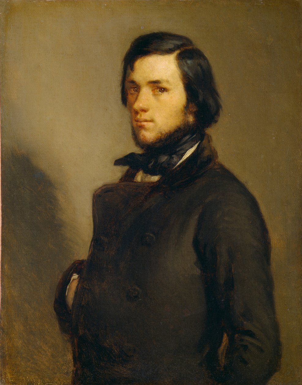 Portrett av en mann av Jean-Francois Millet