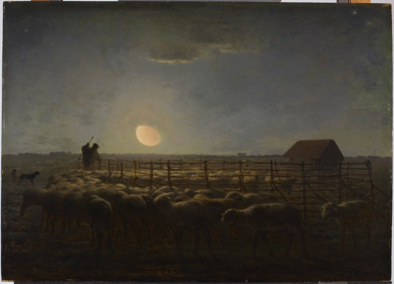 Sauefjøset, måneskinn av Jean-Francois Millet