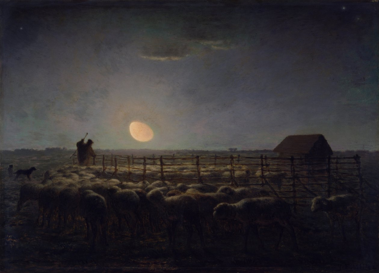 Sauefolden, Moonlight av Jean Francois Millet