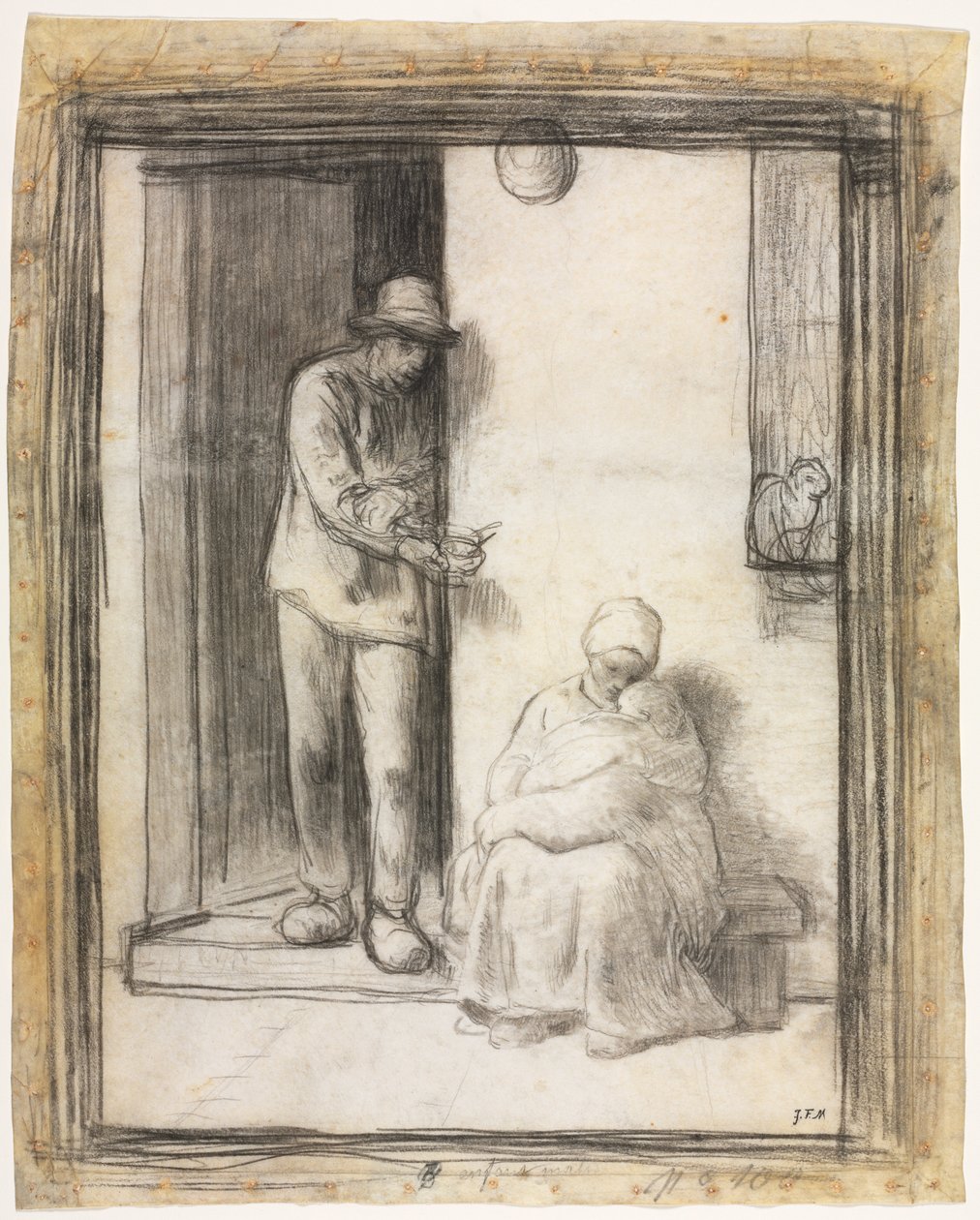 Det syke barnet av Jean-Francois Millet