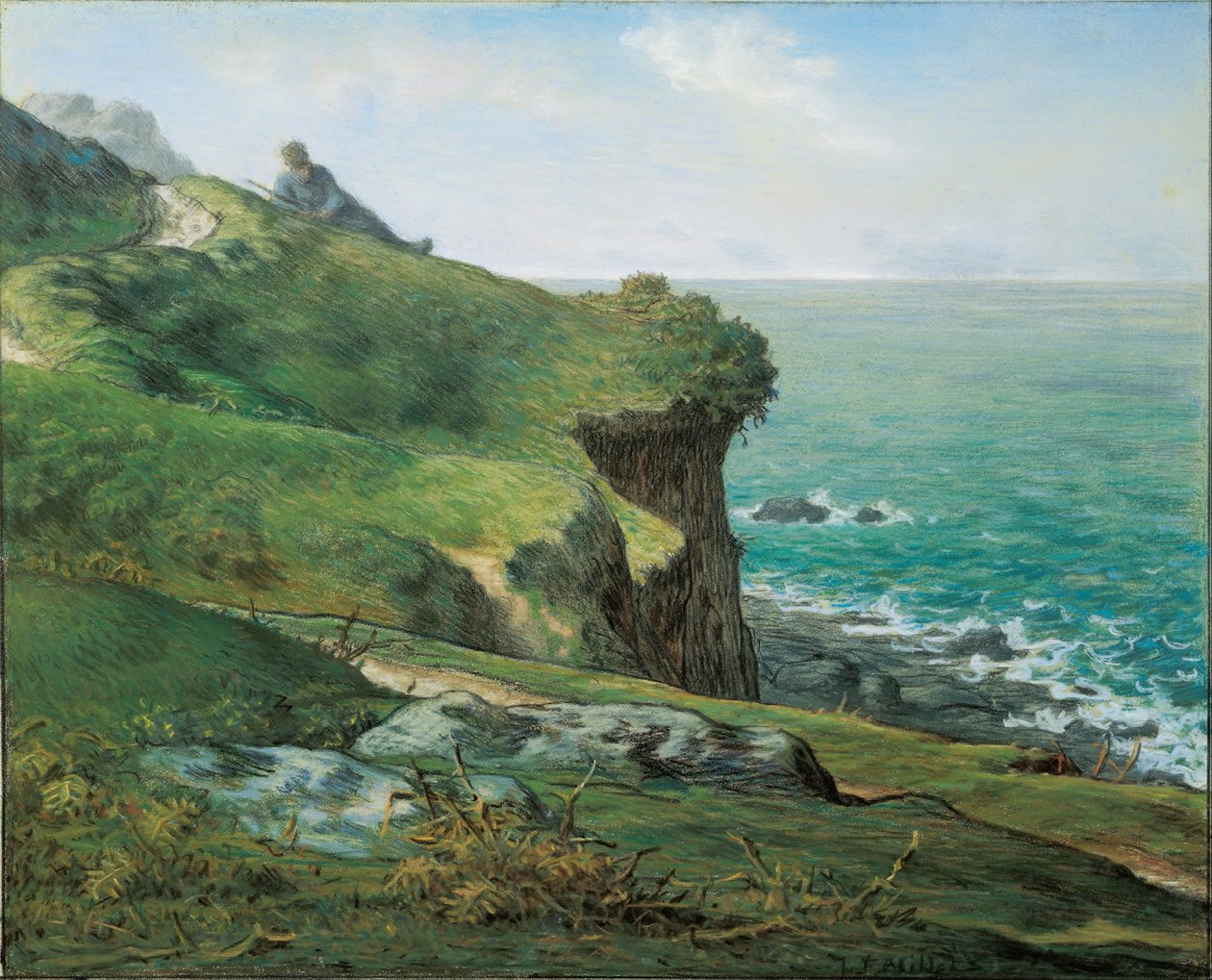 Klippene i Gréville av Jean Francois Millet