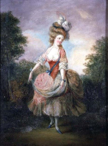Danser med fjærhatt av Jean Frederic Schall