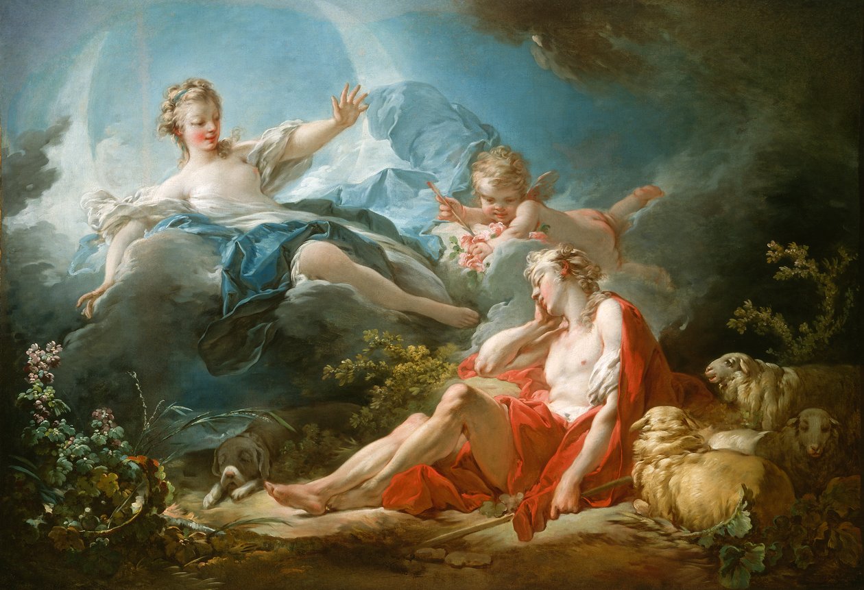 Diana og Endymion, ca. 1753-56 av Jean Honore Fragonard