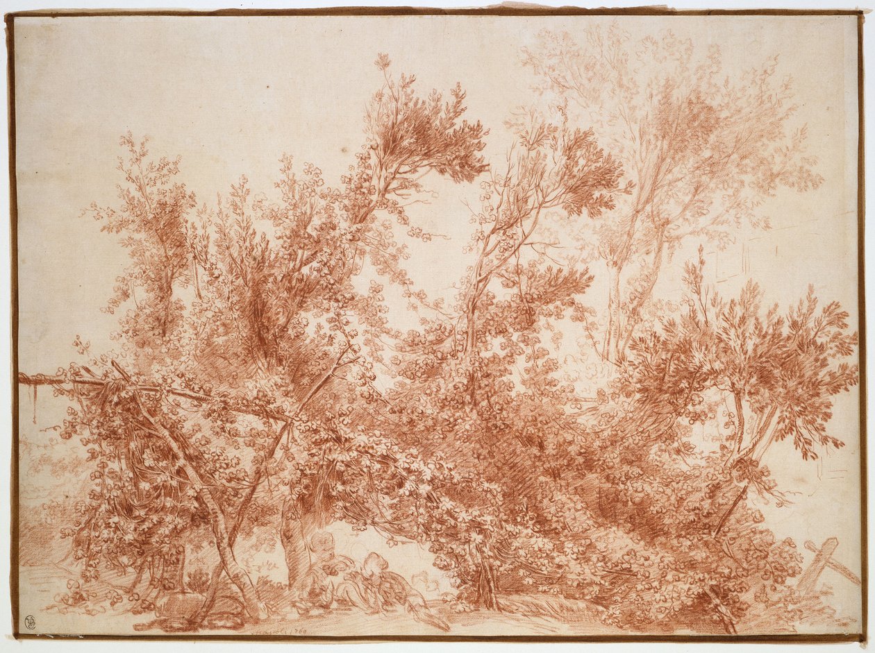 Lysthus med to barn (Le Nid d#39;Armour) av Jean-Honore Fragonard
