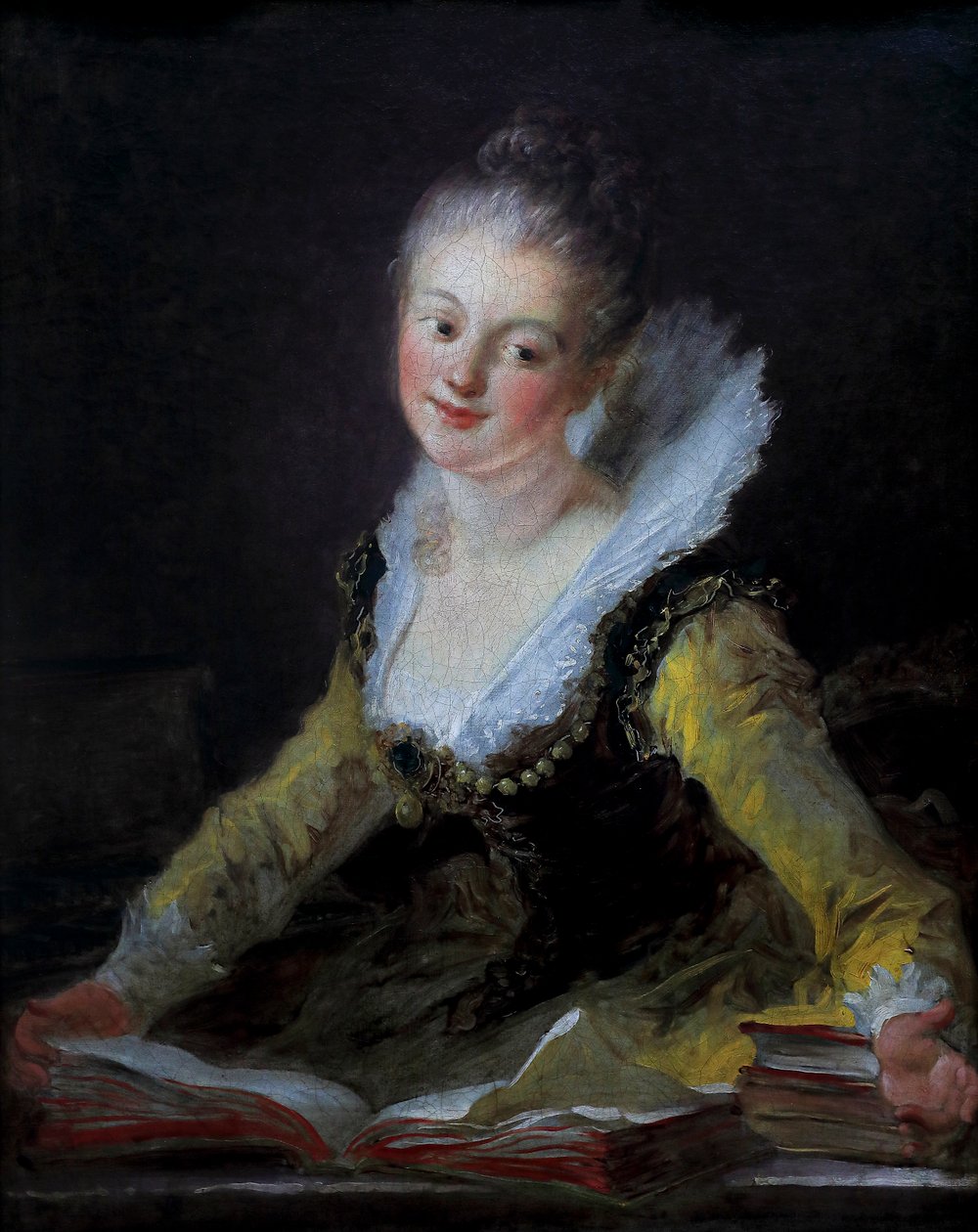 Fantasifigur. Antatt portrett av Anne-Louise Brillon de Jouy av Jean Honore Fragonard