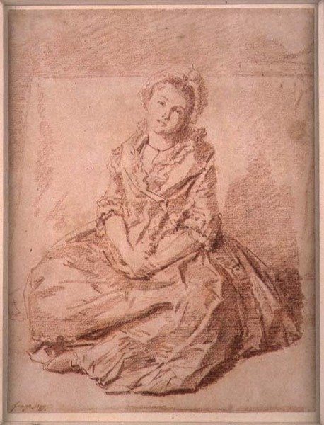 Sittende jente av Jean Honore Fragonard