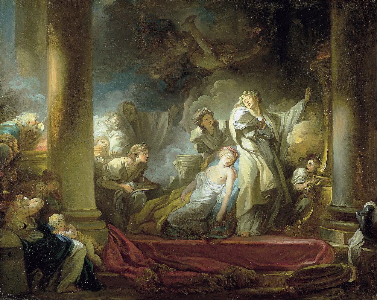 Offeret til Caliroe av Jean-Honore Fragonard