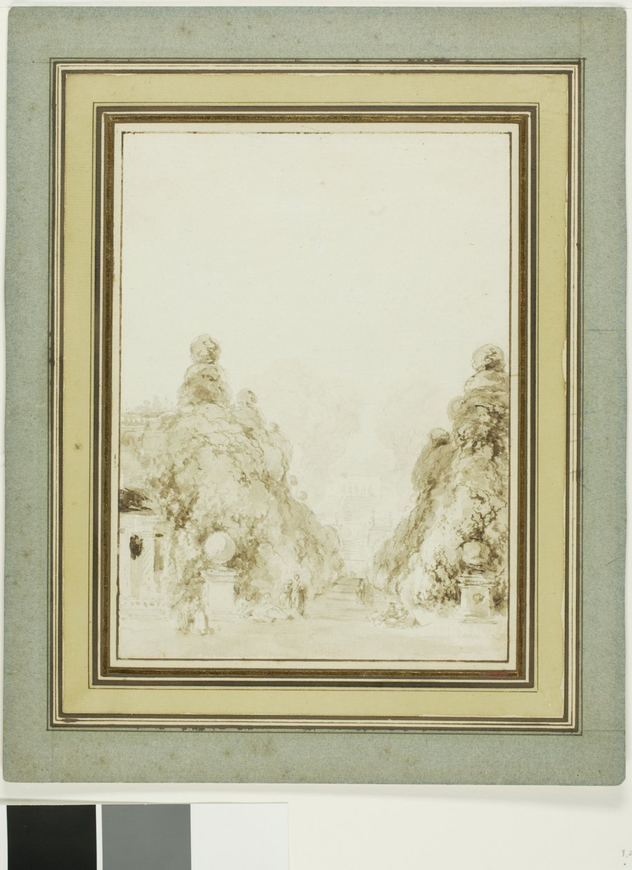 Utsikt over parken i Saint-Cloud av Jean-Honore Fragonard