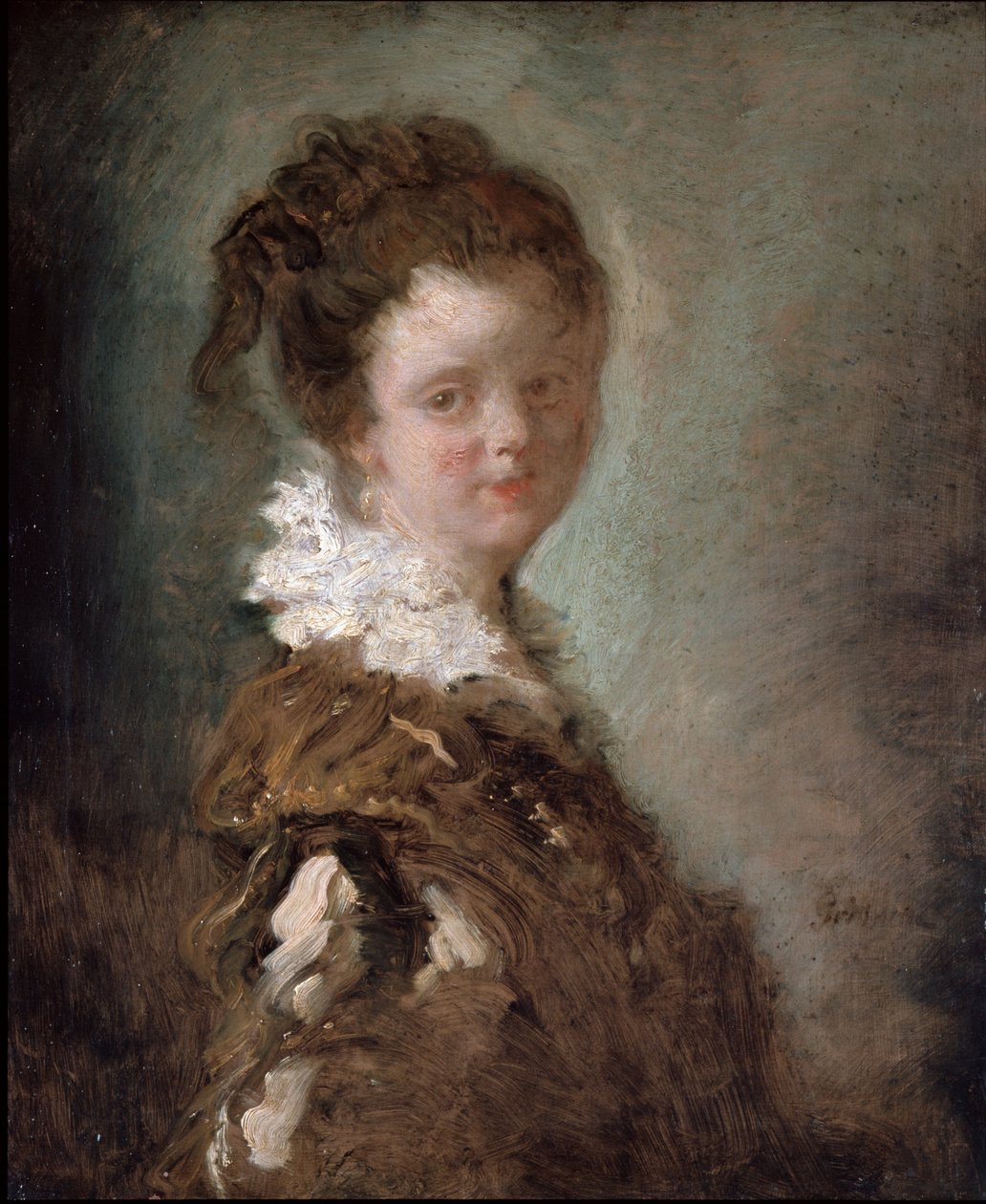 Ung kvinne av Jean-Honore Fragonard