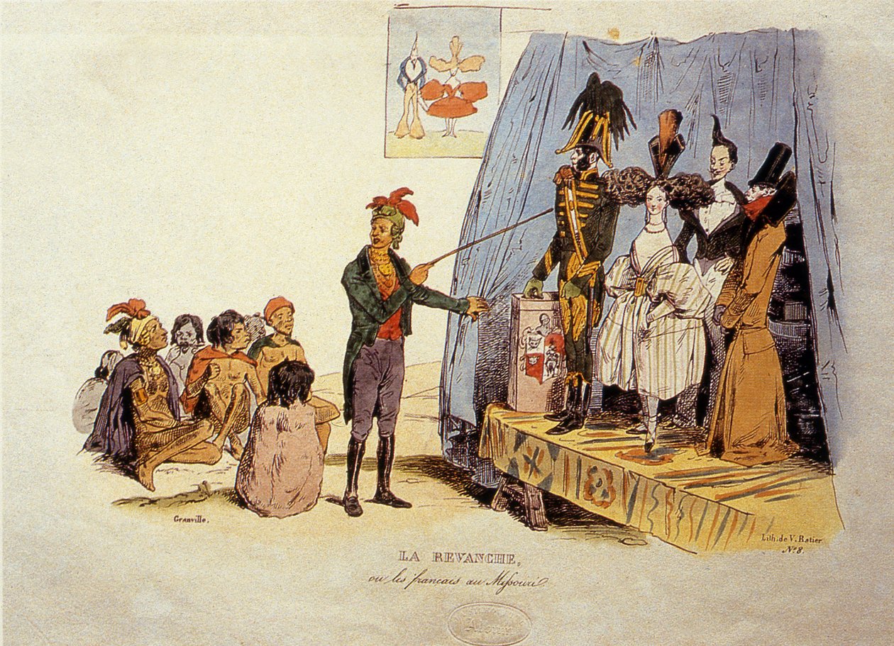 Hevn eller franskmennene i Missouri, 1829 av Jean Jacques Granville
