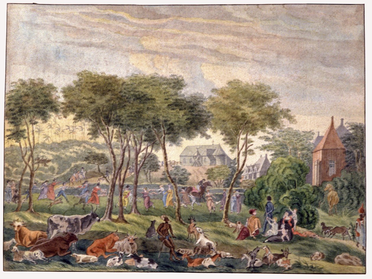 Reunion Island. 1813 (akvarell) av Jean Joseph Patu de Rosemont