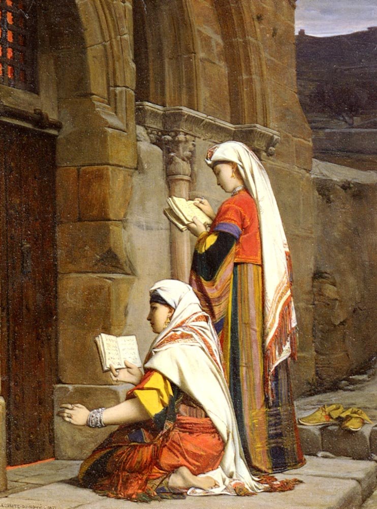 Chretiennes Au Tombeau De la Vierge, Jerusalem kristne kvinner ved jomfruens grav, Jerusalem av Jean Jules Antoine Lecomte du Nouy