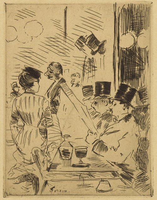 Cafe de la Nouvelle-Athenesn av Jean Louis Forain