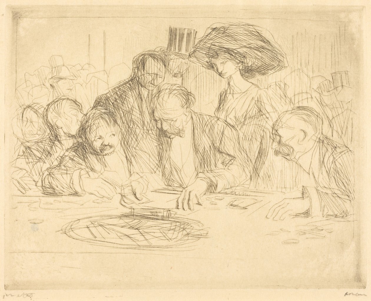 Ved spillebordet (andre plansje) av Jean-Louis Forain