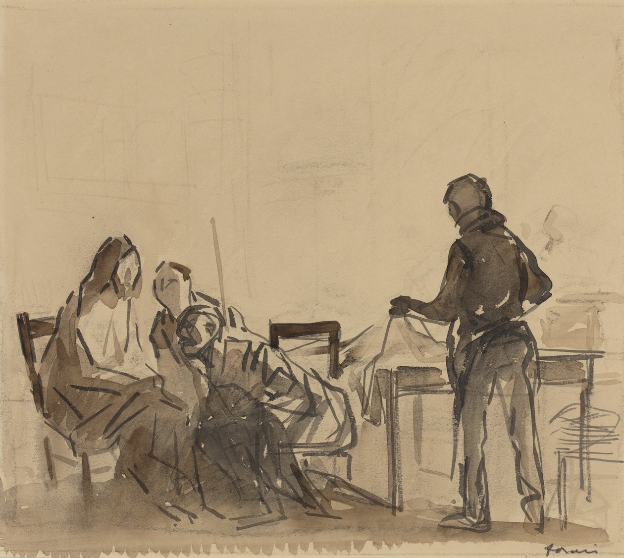 Før repasten i Emmaus av Jean-Louis Forain