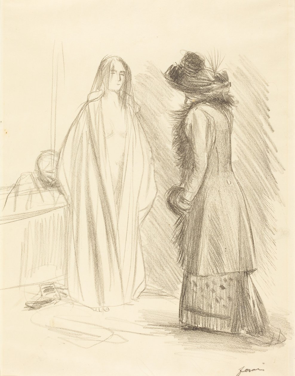 På badet av Jean-Louis Forain